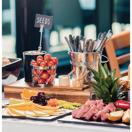 Olympia Tin Can Table Tidy Black - 110(H)x90(W)mm