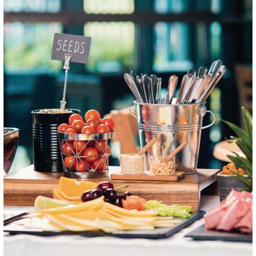 Olympia Tin Can Table Tidy Black - 110(H)x90(W)mm