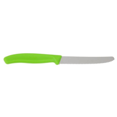 Victorinox Swiss Classic Green Handle Tomato/Table Knife Wavy Edge - 11cm