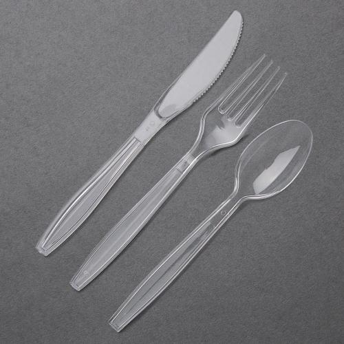 Fiesta Heavyweight Plastic Fork Clear (Pack 100)