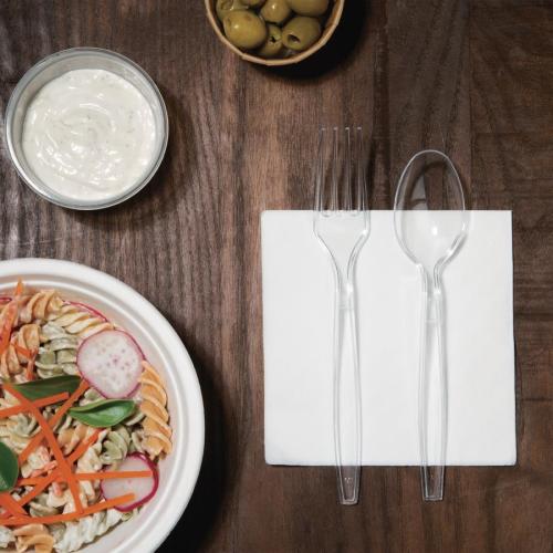Fiesta Heavyweight Plastic Spoon Clear (Pack 100)
