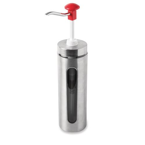 Schneider Stainless Steel Red Single 30ml Dose Pump Dispenser