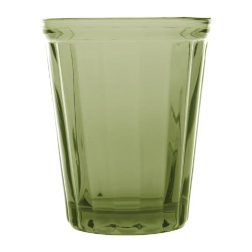 Olympia Cabot Panelled Tumbler Green - 260ml 8 7/10fl oz (Box 6)