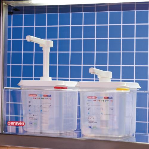 Araven Sauce Dispensers GN 1/6 Transparent - 2.6Ltr (Set 2)