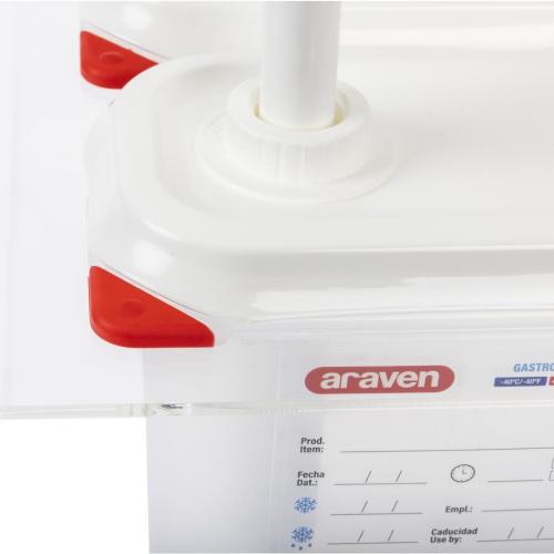 Araven Set of 3 Sauce Dispensers Transparen - GN 1/9 1.5Ltr