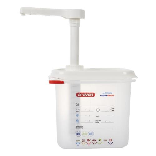 Araven Set of 3 Sauce Dispensers Transparen - GN 1/9 1.5Ltr