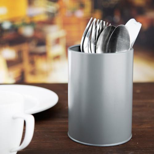 Olympia Galvanised Utensil Tin Grey - 150(H)x112(W)mm