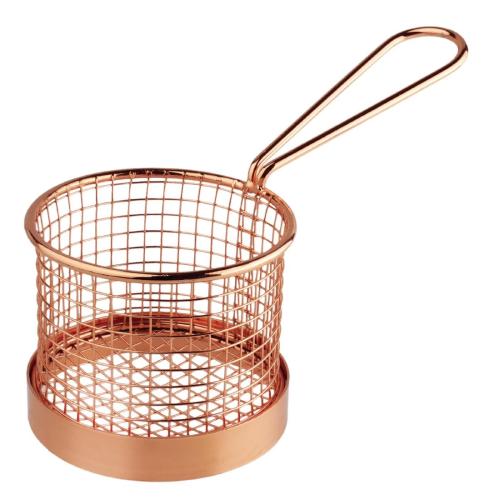 Olympia Round Presentation Basket Copper with Handle - 95x80Hmm