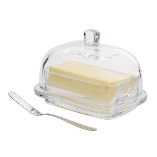 Olympia Glass Butter Dish - 335ml 12oz 170x115x120mm