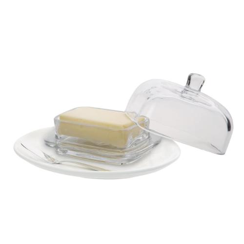 Olympia Glass Butter Dish - 335ml 12oz 170x115x120mm