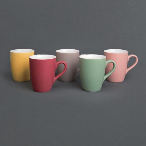 Olympia Matt Pastel Porcelain Mug Pink - 340ml 12oz (Box 6)