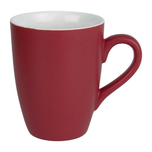 Olympia Pastel Porcelain Mug Red - 340ml 11 1/2fl oz (Box 6)
