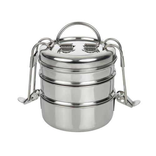 Utopia Tiffin Tin 3-tier - 4 1/4" 110mm H190mm (Box 6)