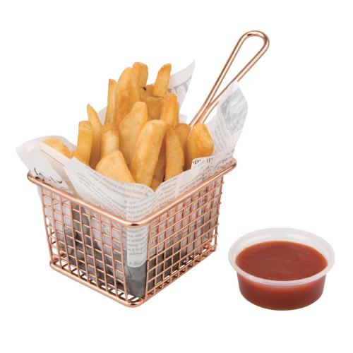 Olympia Square Presentation Basket Copper Large - 80(H)x120(W)x100mmD