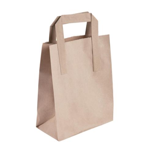 EDLP Fiesta Recyclable Brown Paper Bag with Handles Small (Pack 250)