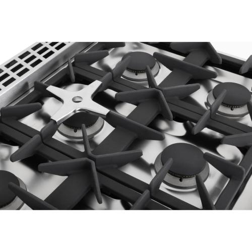 Buffalo 6 Burner Gas Oven Range with Castors (Nat/Pro)