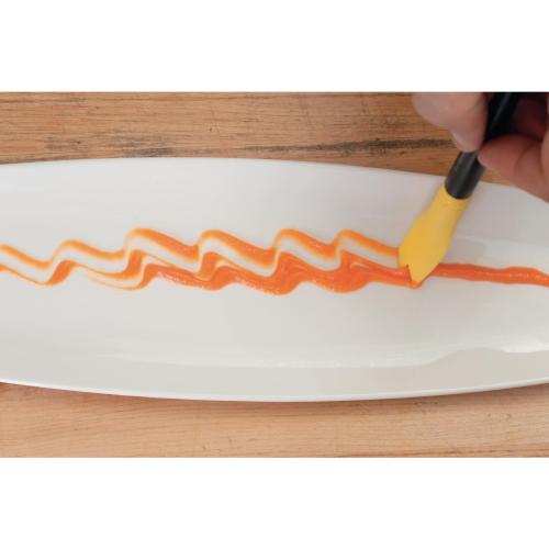Mercer Culinary Silicone Plating Brush - Saw Tooth