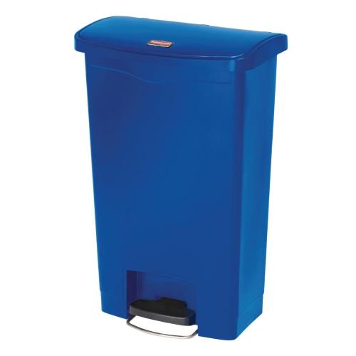 Rubbermaid Slim Jim Step on Resin Front Pedal Blue - 50Ltr