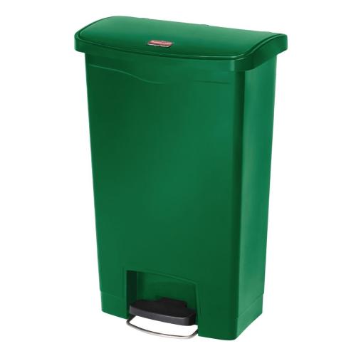 Rubbermaid Slim Jim Step on Resin Front Pedal Green - 50Ltr