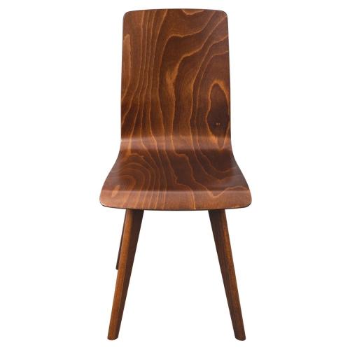 Fameg Wooden Flow Bentwood Sidechair Walnut Effect (Pack 2)