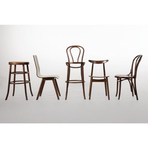 Fameg Bentwood Bar Stool Walnut Effect (Single)