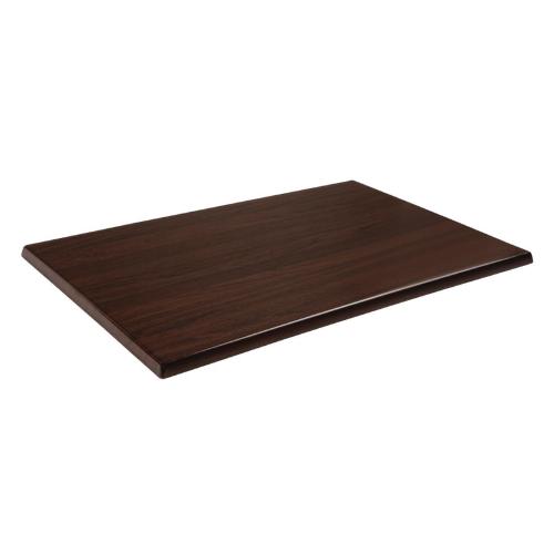 Bolero Rectangular Table Top Dark Brown - 1200x800mm
