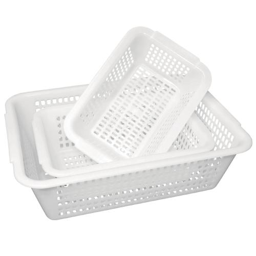 Vogue Square Colander Polyethelene White - 357x270mm