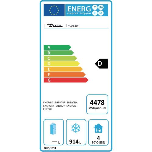 True 2 Door 1388Ltr Cabinet Freezer R290 (St/St Front Alu Sides/Int) (Direct)