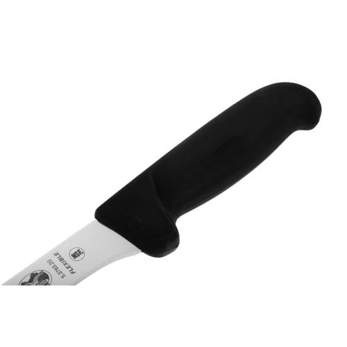 Victorinox Fibrox Bk Handle Filleting Knife Rear Curved Edge Flexible Blade 20cm