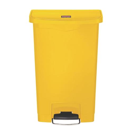 Rubbermaid Slim Jim Step on Resin Front Pedal Yellow - 50Ltr