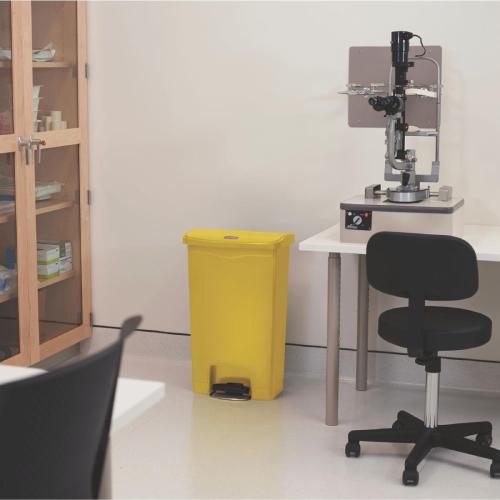 Rubbermaid Slim Jim Step on Resin Front Pedal Yellow - 50Ltr