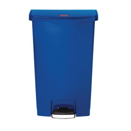 Rubbermaid Slim Jim Step on Resin Front Pedal Blue - 68Ltr
