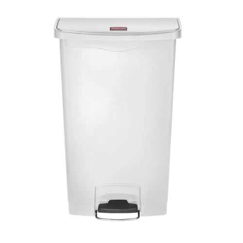 Rubbermaid Slim Jim Step on Resin Front Pedal White - 68Ltr