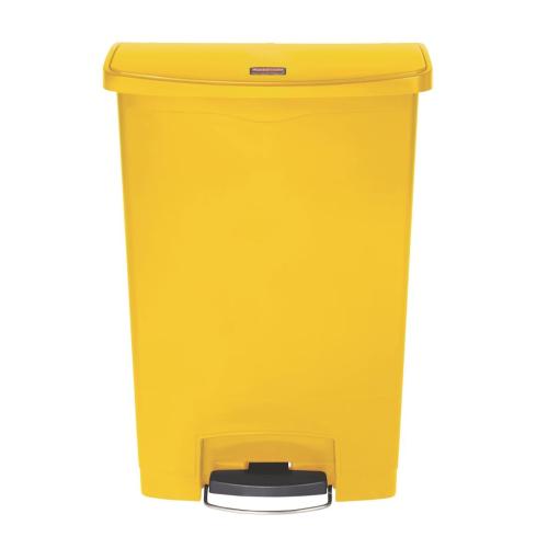 Rubbermaid Slim Jim Step on Resin Front Pedal Yellow - 90Ltr
