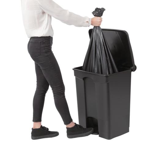 Jantex Kitchen Pedal Bin Black - 65Ltr