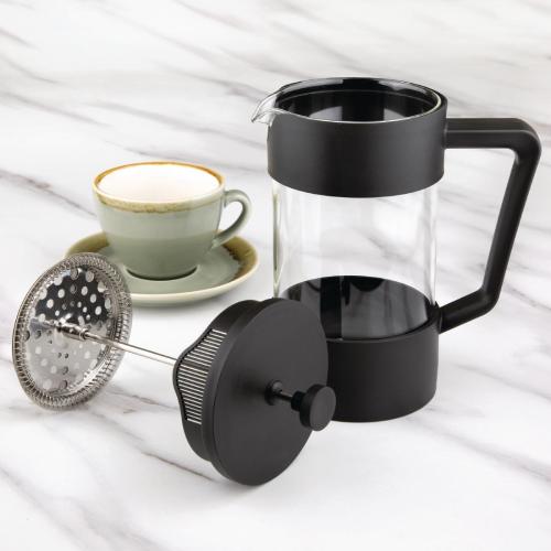 Olympia Cafetiere Black - 8 Cup 1Ltr 33.8fl oz