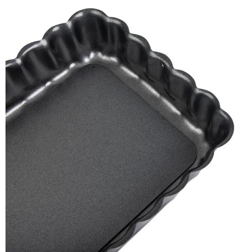 DeBuyer Non-Stick Rectangular Tart Mould with Removable Base - 36cm