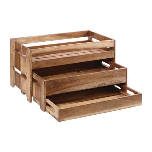 Churchill Wood Small Rustic Nesting Crate 15.63x10.15x1.96" (Direct)
