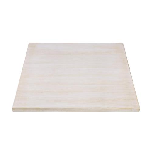 Bolero Pre-Drilled Square Table Top Vintage White - 700x700mm