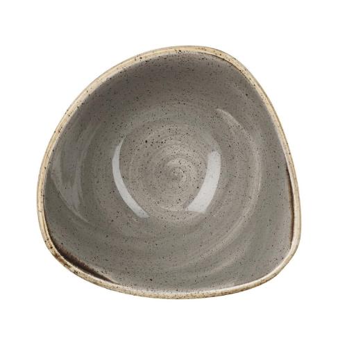 Churchill Stonecast Triangle Bowl Grey - 153mm 6" (Box 12) (Direct)