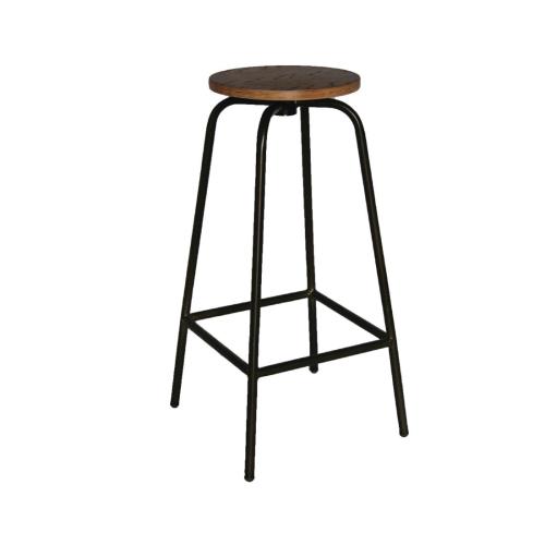 Bolero Industrial Wood & Metal High Stool (Pack 2) (Direct)