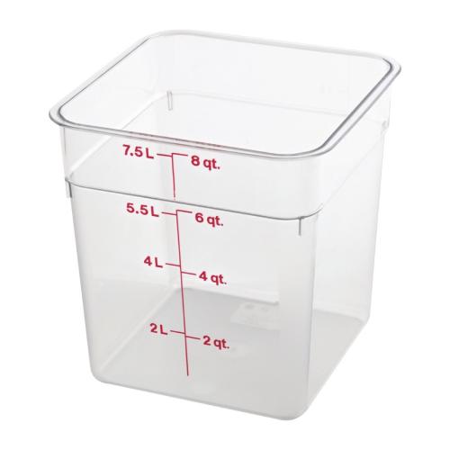 Cambro Square Storage Container - 7.6 Ltr (Pack 6) (B2B)