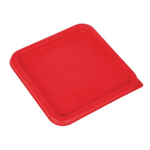 Cambro Red Square Lid 5.7 - 7.6 Ltr (Pack 6) (B2B)
