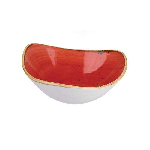 Churchill Stonecast Berry Red Triangle Bowl - 9.25" 235mm (Box 12) (Direct)
