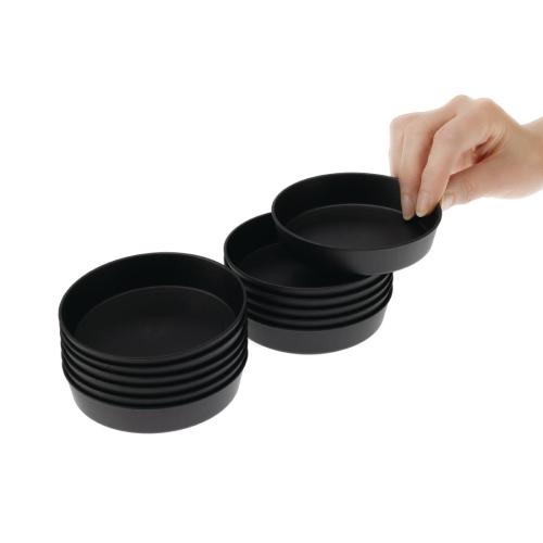 MatferBourgeat Exoglass Quiche Moulds - 100mm (Pack 12)