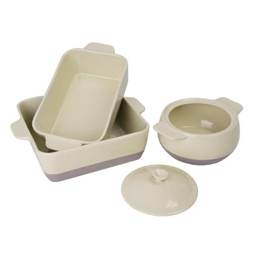 Olympia Cookware Rectangular Eared Roaster (Cream Grey) - 2.5Ltr 84.5fl oz
