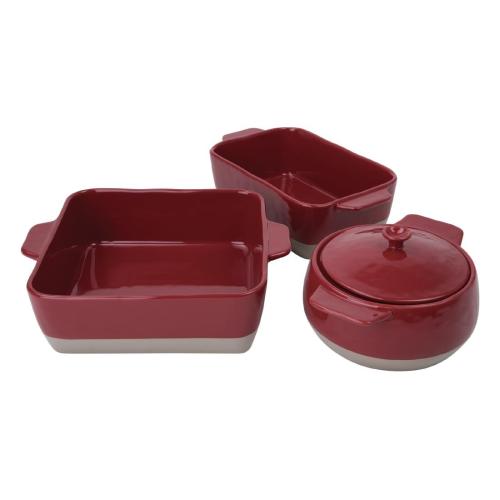 Olympia Cookware Rectangular Eared Roaster (Red Grey) - 2 1/2Ltr 84 1/2fl oz