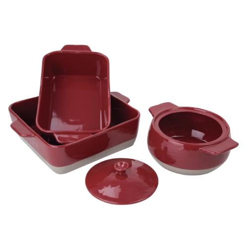 Olympia Cookware Rectangular Eared Roaster (Red Grey) - 2 1/2Ltr 84 1/2fl oz