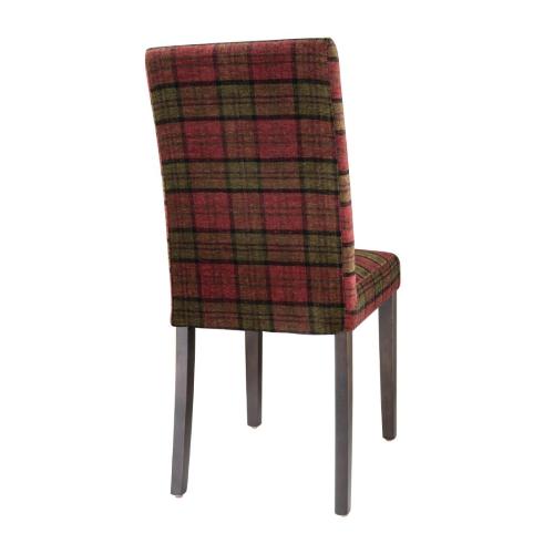 Bolero Dale Dining Chair Red/Green Claret (Pack 2)