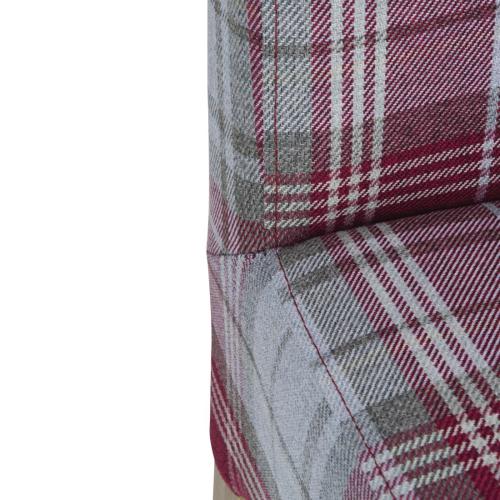 Bolero Austin Dining Chair Wine Tartan (Pack 2)